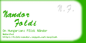 nandor foldi business card