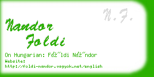 nandor foldi business card
